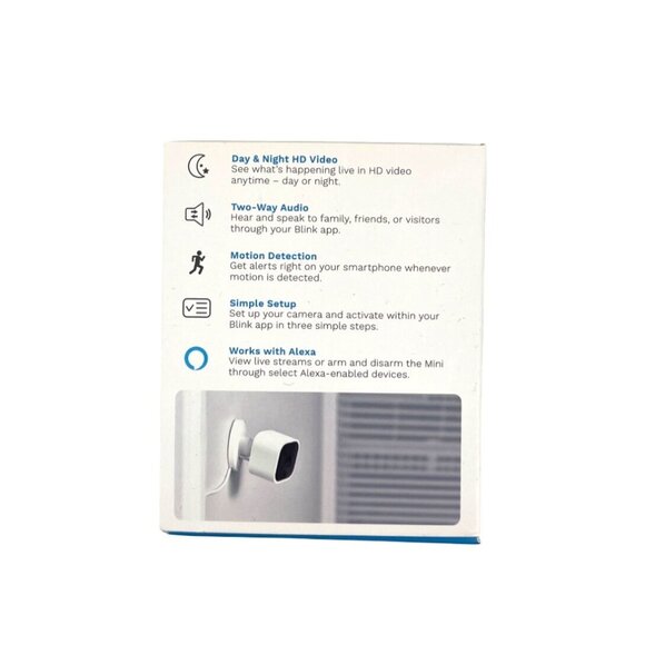 Blink Mini Indoor Plug-In HD Security Camera w/ Two-Way Audio Night Vision Alexa - Picture 5 of 6